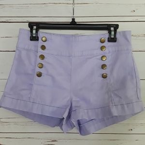 Forever 21• Purple button front shorts. Size 28
